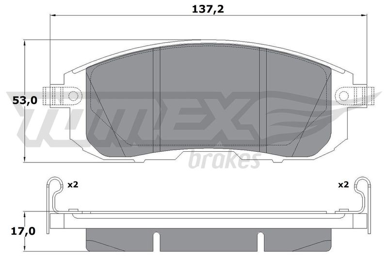 TOMEX Brakes TX 17-56 Brake Pad Set, disc brake