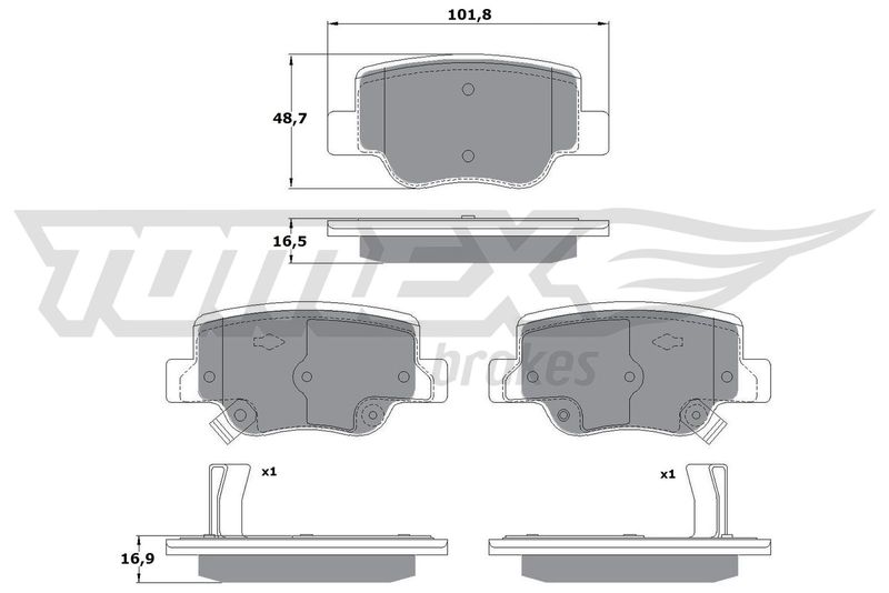 TOMEX Brakes TX 17-58 Brake Pad Set, disc brake