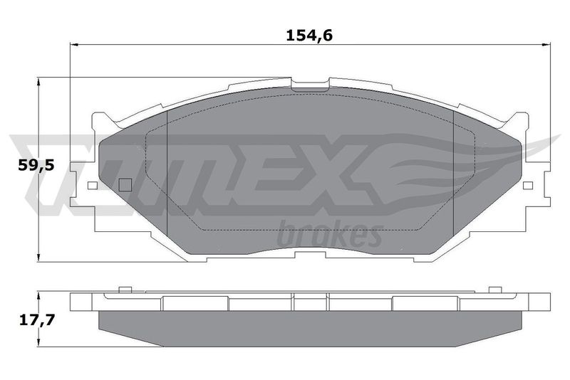 TOMEX Brakes TX 17-62 Brake Pad Set, disc brake