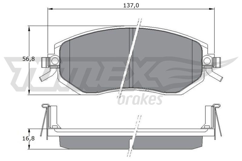 TOMEX Brakes TX 17-65 Brake Pad Set, disc brake