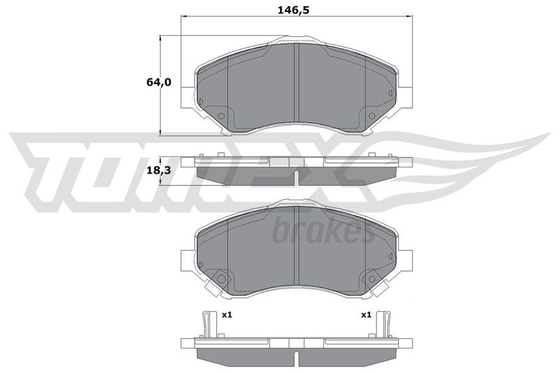 TOMEX Brakes TX 17-67 Brake Pad Set, disc brake