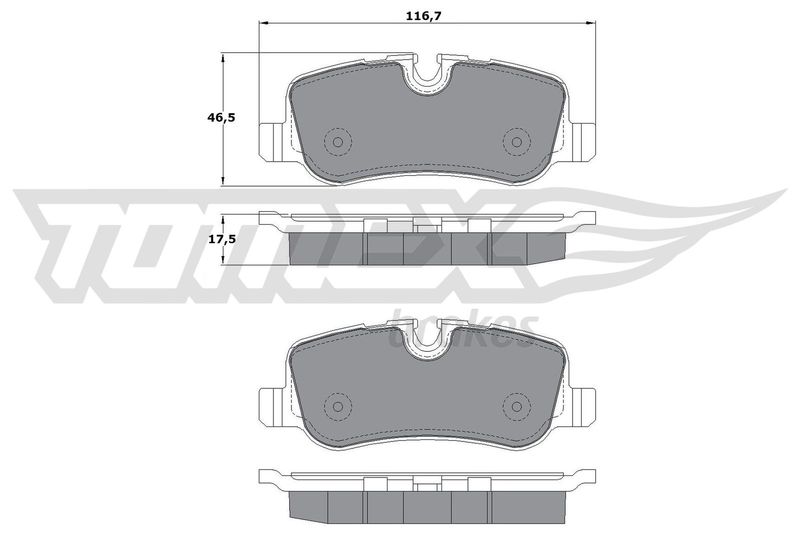 TOMEX Brakes TX 17-72 Brake Pad Set, disc brake
