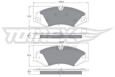 Brake Pad Set, disc brake TOMEX Brakes TX 17-73