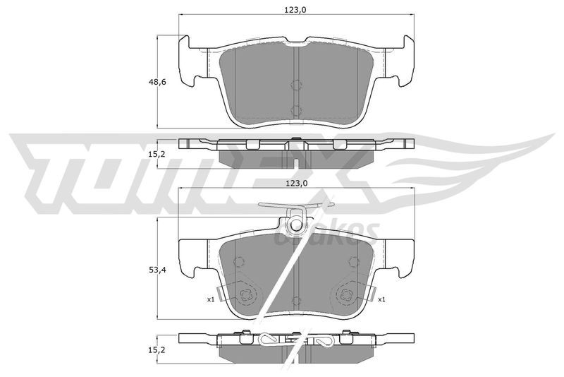 TOMEX Brakes TX 17-76 Brake Pad Set, disc brake