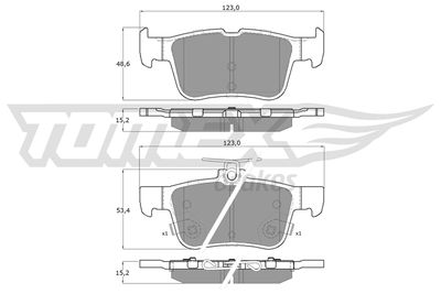 Brake Pad Set, disc brake TOMEX Brakes TX 17-76
