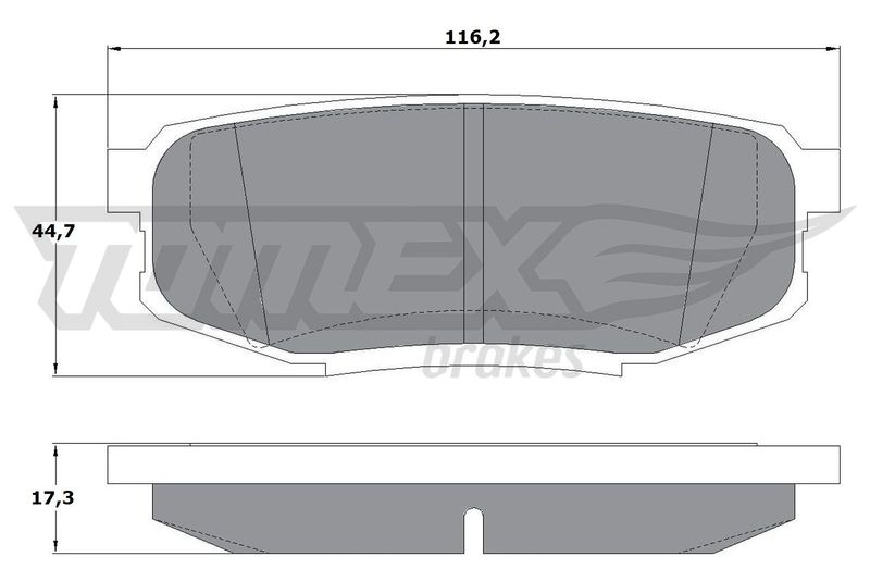 TOMEX Brakes TX 17-78 Brake Pad Set, disc brake