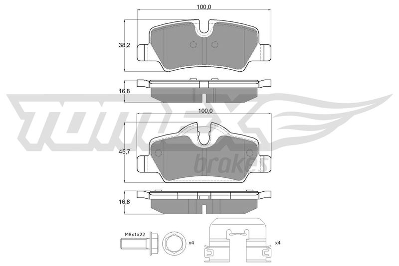 TOMEX Brakes TX 17-83 Brake Pad Set, disc brake