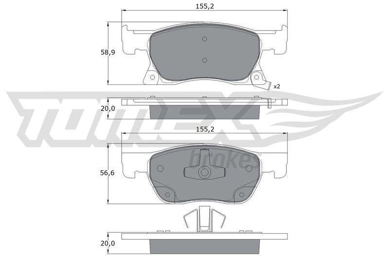 TOMEX Brakes TX 17-86 Brake Pad Set, disc brake