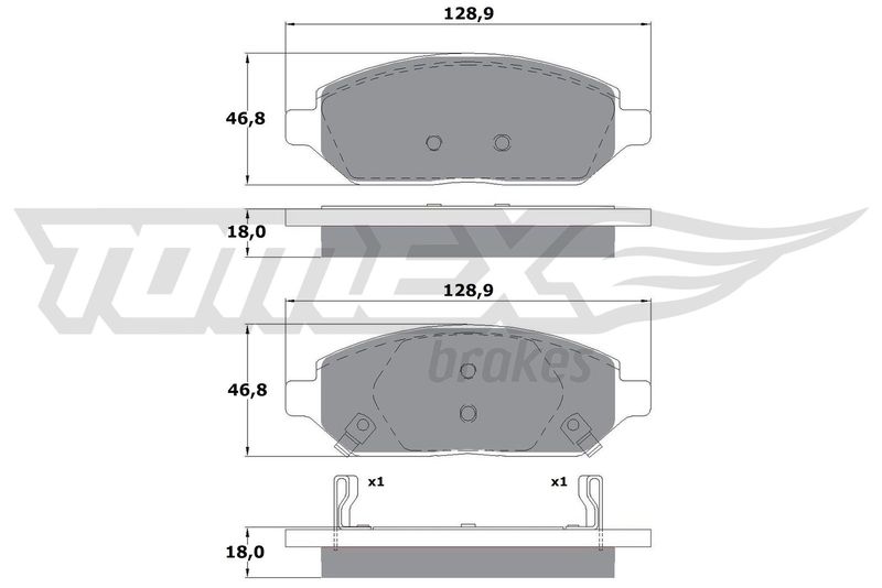 TOMEX Brakes TX 17-90 Brake Pad Set, disc brake