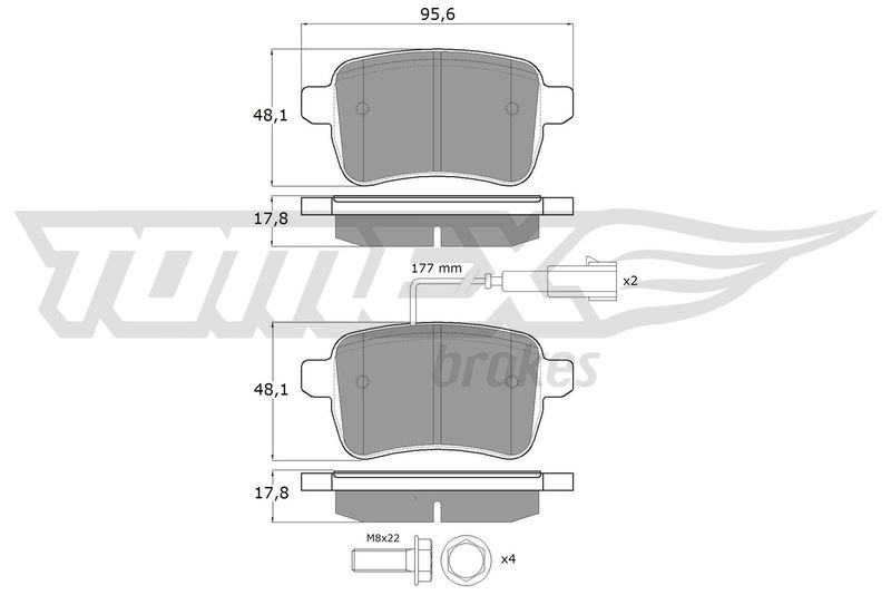 TOMEX Brakes TX 17-941 Brake Pad Set, disc brake
