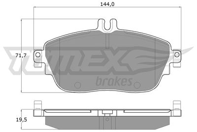Brake Pad Set, disc brake TOMEX Brakes TX 18-06