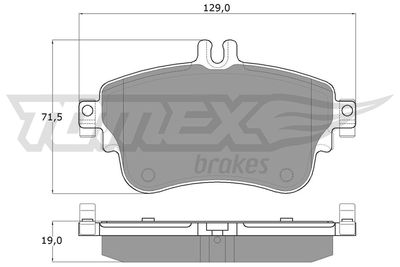 Brake Pad Set, disc brake TOMEX Brakes TX 18-07