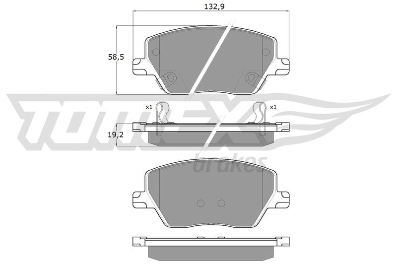 TOMEX Brakes TX 18-09 Brake Pad Set, disc brake