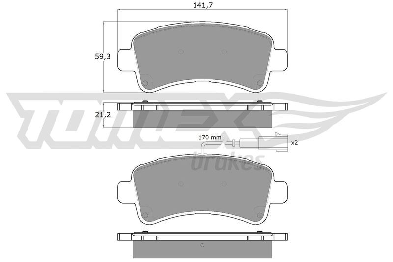 TOMEX Brakes TX 18-11 Brake Pad Set, disc brake