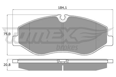 Brake Pad Set, disc brake TOMEX Brakes TX 18-12
