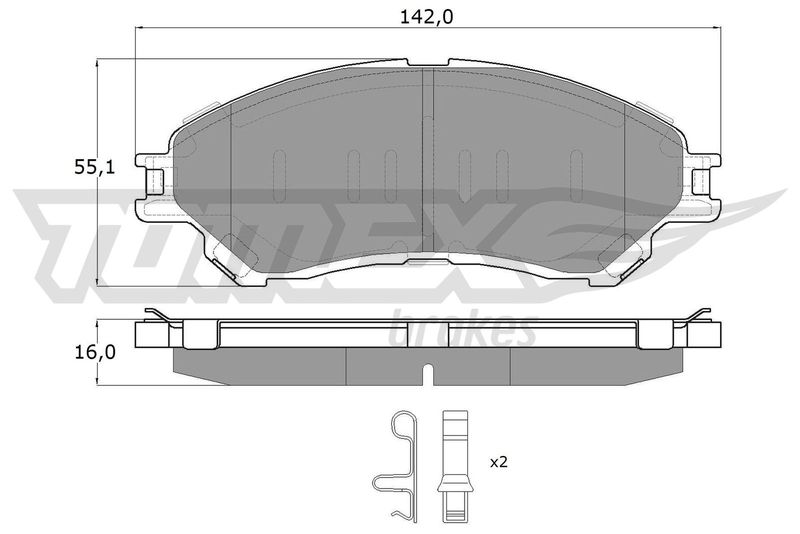 TOMEX Brakes TX 18-13 Brake Pad Set, disc brake