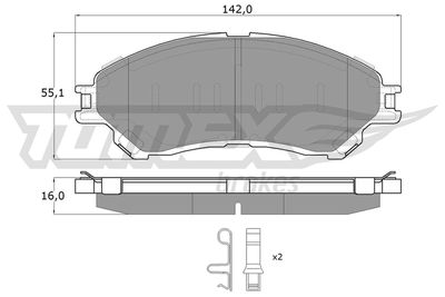Brake Pad Set, disc brake TOMEX Brakes TX 18-13