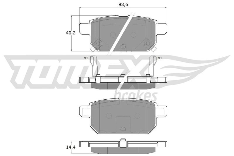 TOMEX Brakes TX 18-14 Brake Pad Set, disc brake
