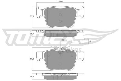 Brake Pad Set, disc brake TOMEX Brakes TX 18-161