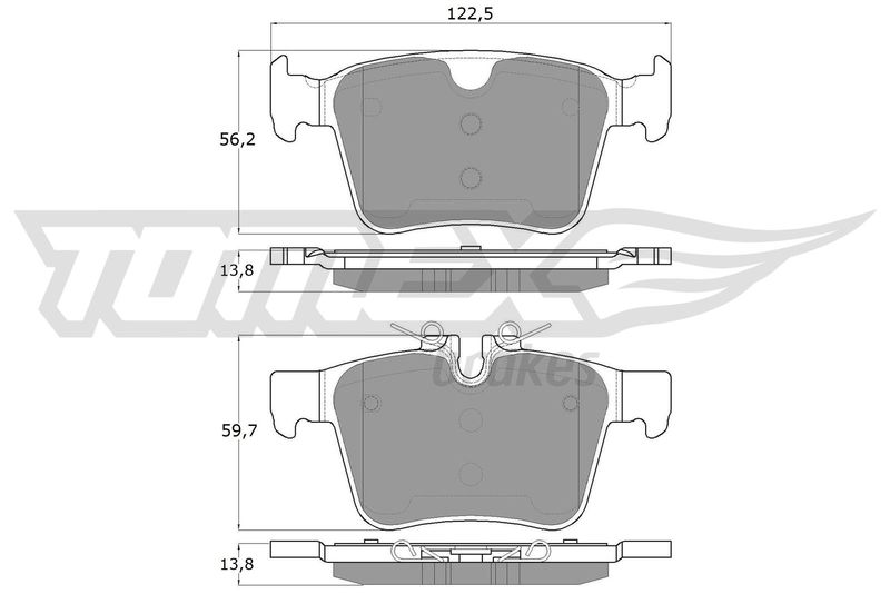 TOMEX Brakes TX 18-162 Brake Pad Set, disc brake