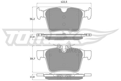 Brake Pad Set, disc brake TOMEX Brakes TX 18-162