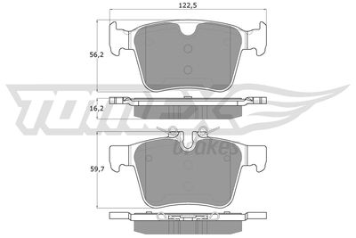 Brake Pad Set, disc brake TOMEX Brakes TX 18-16