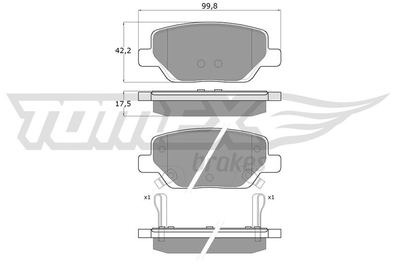 TOMEX Brakes TX 18-20 Brake Pad Set, disc brake