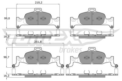 Brake Pad Set, disc brake TOMEX Brakes TX 18-22