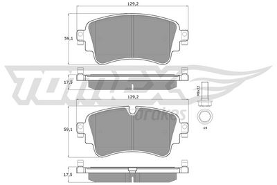 Brake Pad Set, disc brake TOMEX Brakes TX 18-23