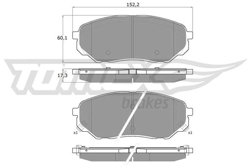 TOMEX Brakes TX 18-28 Brake Pad Set, disc brake