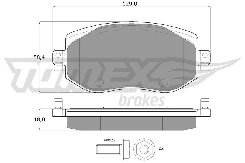 TOMEX Brakes TX 18-33 Brake Pad Set, disc brake