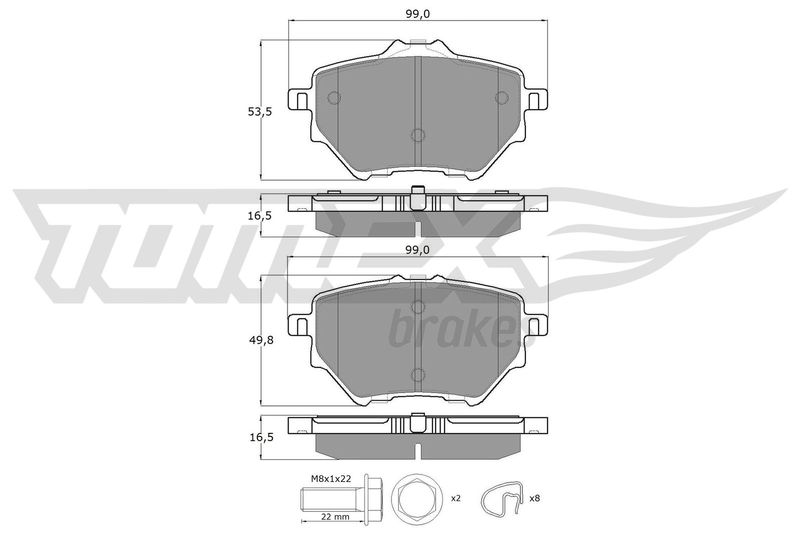 TOMEX Brakes TX 18-36 Brake Pad Set, disc brake