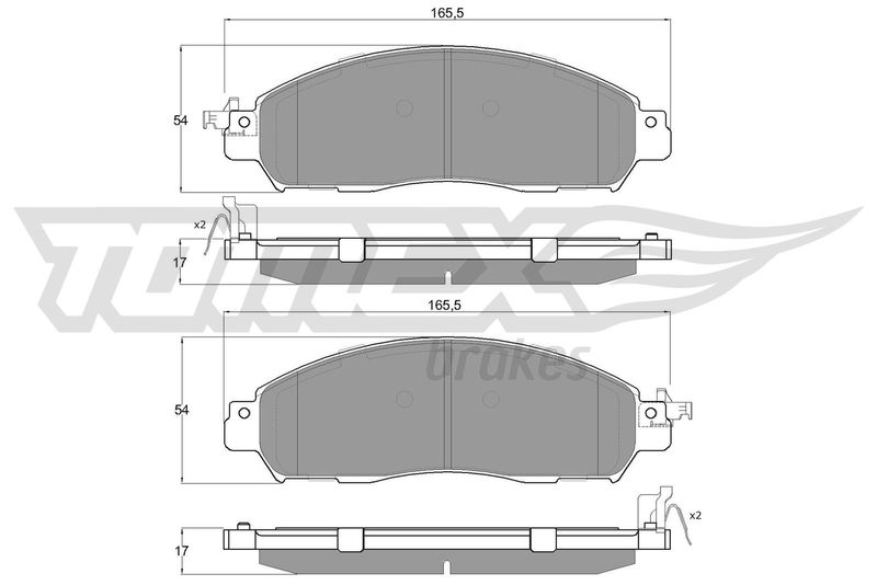 TOMEX Brakes TX 18-41 Brake Pad Set, disc brake