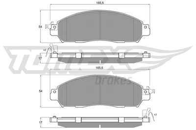 Brake Pad Set, disc brake TOMEX Brakes TX 18-41