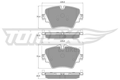 Brake Pad Set, disc brake TOMEX Brakes TX 18-43