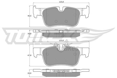 Brake Pad Set, disc brake TOMEX Brakes TX 18-44