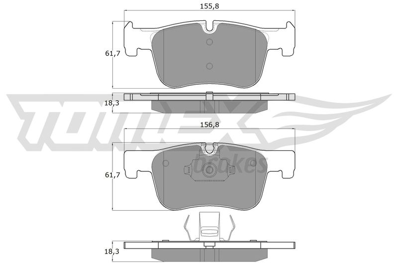 TOMEX Brakes TX 18-45 Brake Pad Set, disc brake
