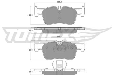 Brake Pad Set, disc brake TOMEX Brakes TX 18-46