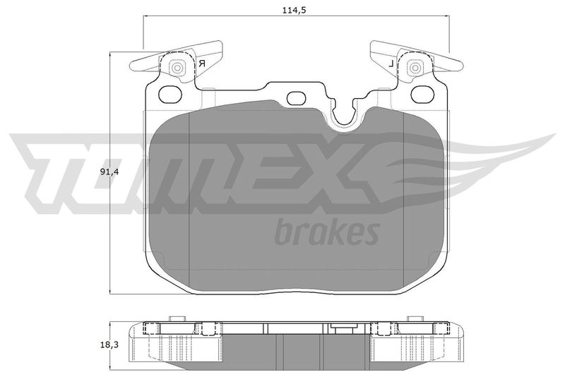 TOMEX Brakes TX 18-48 Brake Pad Set, disc brake