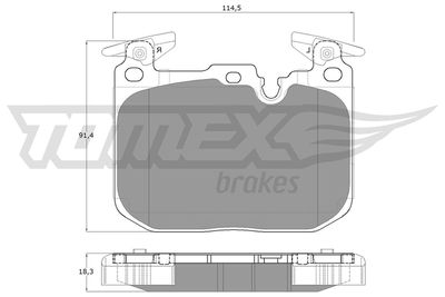 Brake Pad Set, disc brake TOMEX Brakes TX 18-48