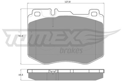 Brake Pad Set, disc brake TOMEX Brakes TX 18-52