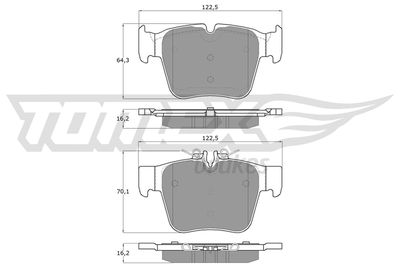 Brake Pad Set, disc brake TOMEX Brakes TX 18-54