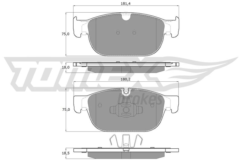 TOMEX Brakes TX 18-57 Brake Pad Set, disc brake
