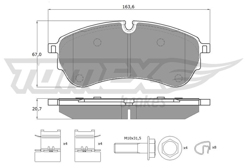TOMEX Brakes TX 18-58 Brake Pad Set, disc brake