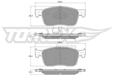 Brake Pad Set, disc brake TOMEX Brakes TX 18-63