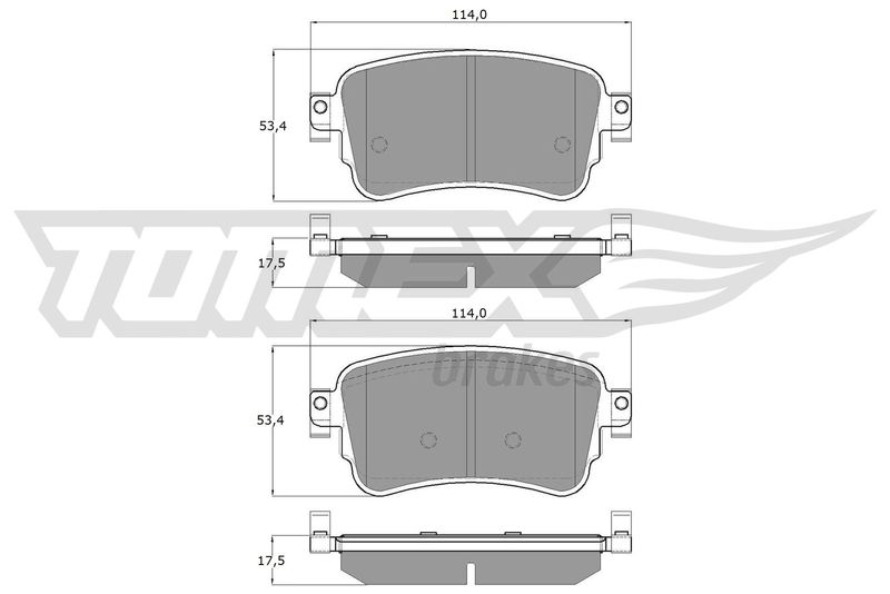 TOMEX Brakes TX 18-64 Brake Pad Set, disc brake