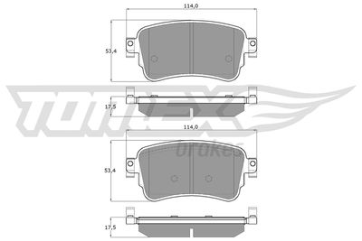 Brake Pad Set, disc brake TOMEX Brakes TX 18-64