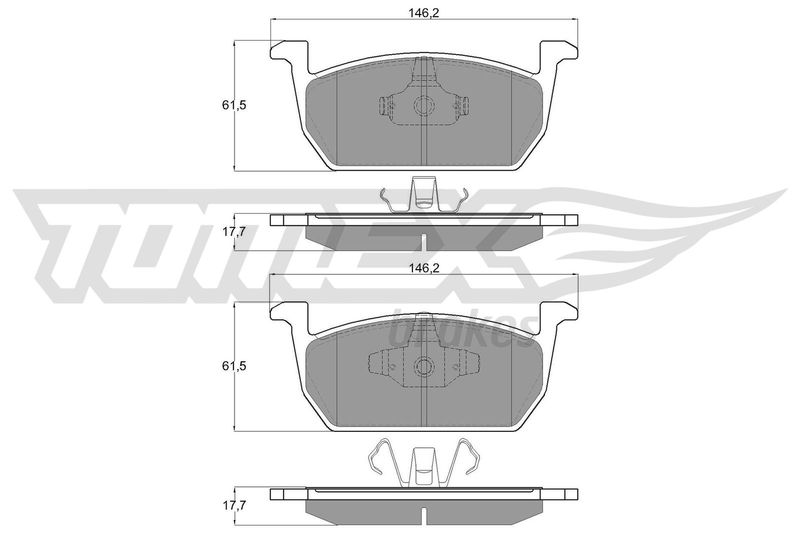 TOMEX Brakes TX 18-73 Brake Pad Set, disc brake