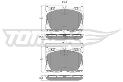 Brake Pad Set, disc brake TOMEX Brakes TX 18-75