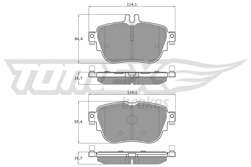 TOMEX Brakes TX 18-76 Brake Pad Set, disc brake